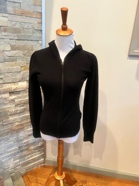 Black Zip-Up Hoodie Sweater